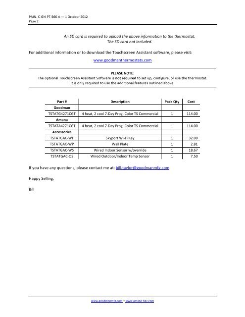 C-‐GN-‐PT-‐566 - Goodman Manufacturing