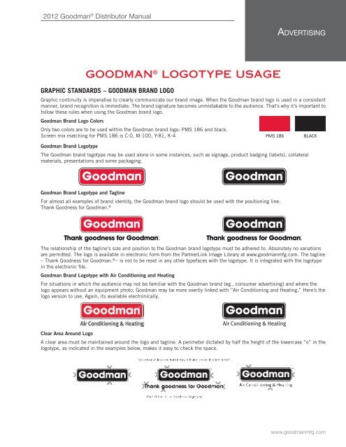 customer InFormatIon & total cost - Goodman Manufacturing