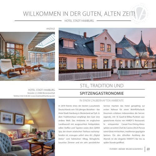 STILPUNKTE Lifestyle Guide Ausgabe 18 Hamburg - Herbst/Winter 2020