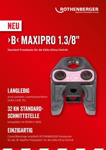 Pressbacke B-MaxiPro-1.3-8 Flyer A4 DE WEB
