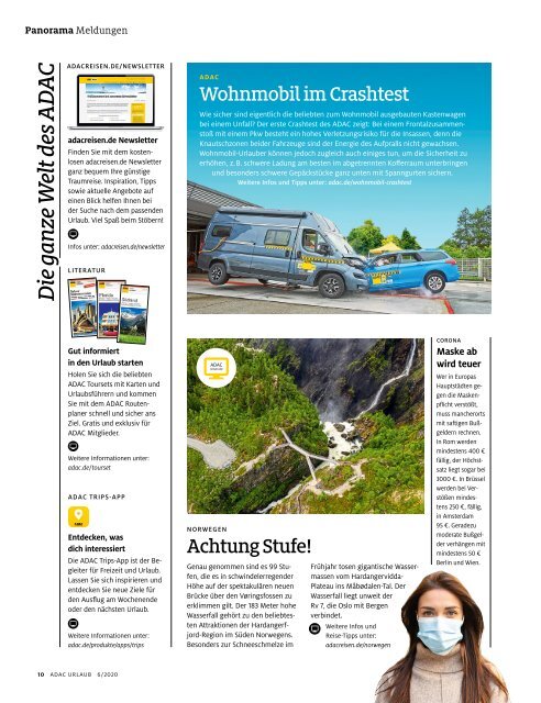 ADAC Urlaub November-Ausgabe 2020 Überregional