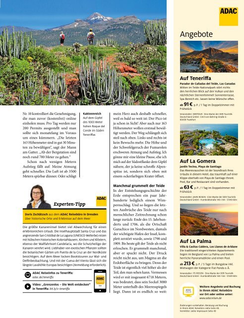 ADAC Urlaub November-Ausgabe 2020 Überregional