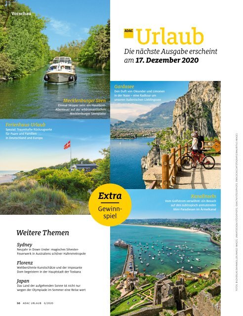 ADAC Urlaub November-Ausgabe 2020 Überregional