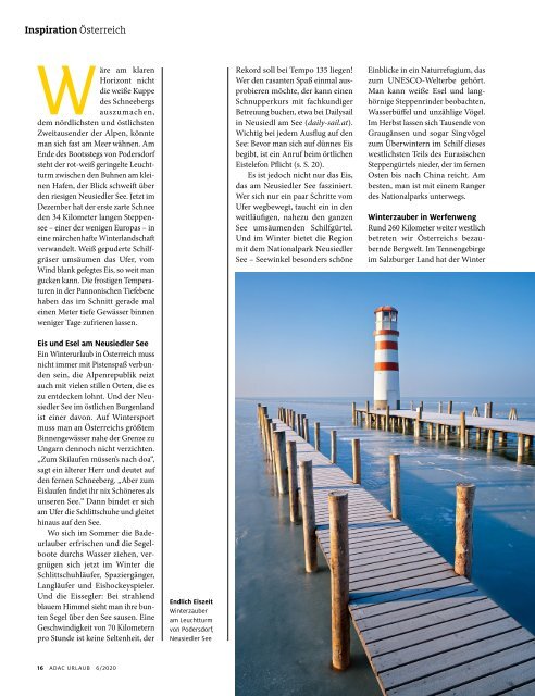 ADAC Urlaub November-Ausgabe 2020 Nordrhein