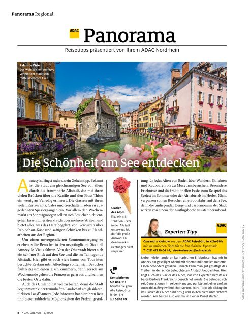 ADAC Urlaub November-Ausgabe 2020 Nordrhein