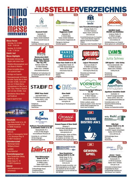 Der MesseGuide zur 27. immobilienmesse osnabrück 2020