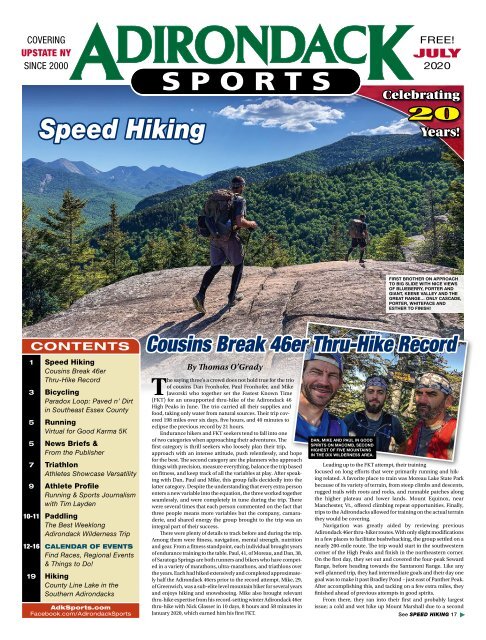 Adirondack Sports July 2020