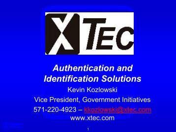 Authentication and Identification Solutions