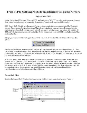 SSH Secure Shell Client - The University Of Winnipeg