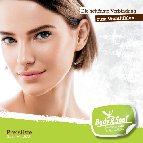 Body&Soul Beautylounge Preisliste 2022