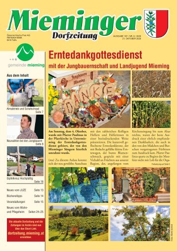 Mieminger Dorfzeitung Ausgabe Oktober 2020