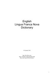 Lingua Franca Nova English Dictionary