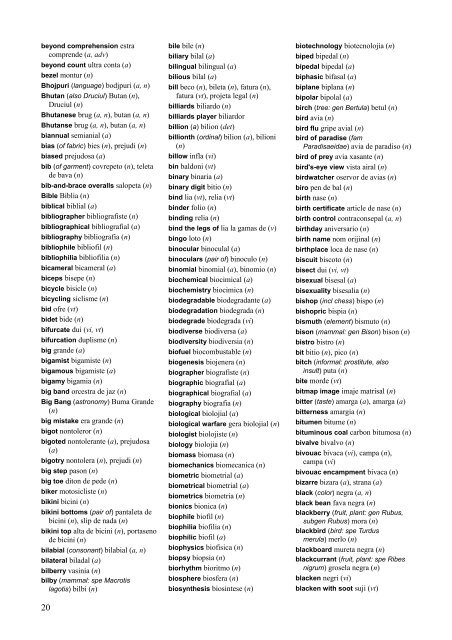 English Lingua Franca Nova Dictionary