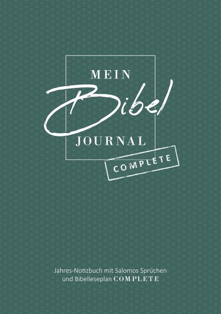 Mein BibelJournal - Complete - Leseprobe