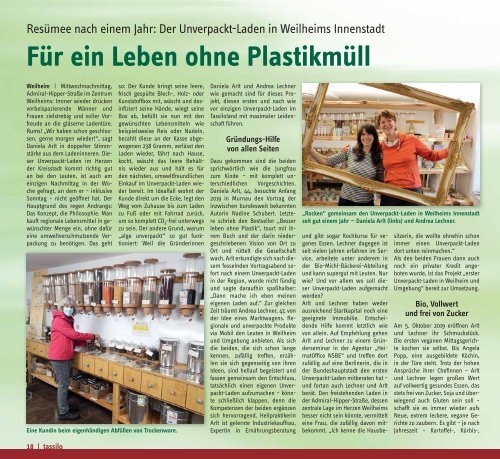 tassilo - das Magazin rund um Weilheim und die Seen - Ausgabe November/Dezember 2020