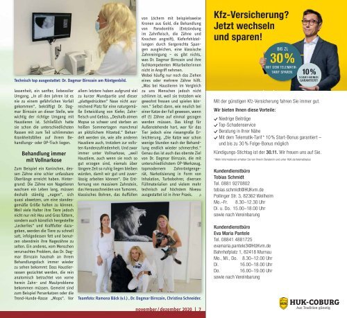 tassilo - das Magazin rund um Weilheim und die Seen - Ausgabe November/Dezember 2020