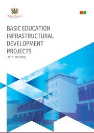 BASIC EDUCATION INFRASTRUCTURE PROJECTS