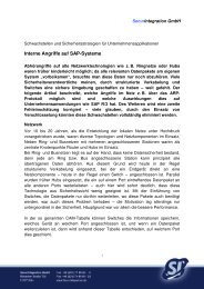 Interne Angriffe auf SAP-Systeme - SecurIntegration
