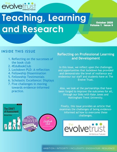 Teaching, Learning and Research Autumn 1 2020