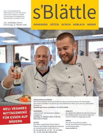 s'Blättle Nr. 43 - Do, 22. Oktober 2020