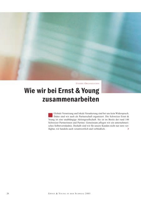 Einblick und Ausblick - Home - Ernst & Young - Schweiz