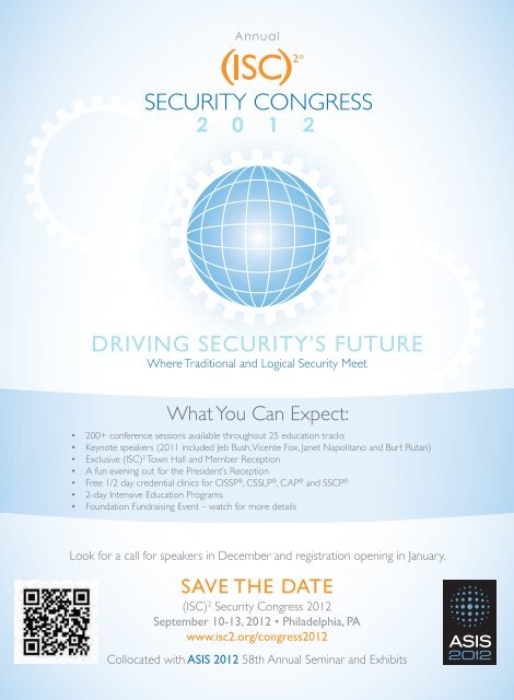 The 2011 (ISC)2 Security Congress