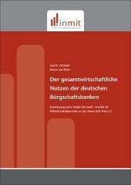 Der gesamtwirtschaftliche Nutzen der deutschen Bürgschaftsbanken