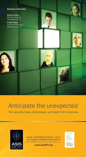 Anticipate the unexpected - ASIS 2012