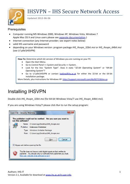 Ihsvpn Ihs Secure Network Access