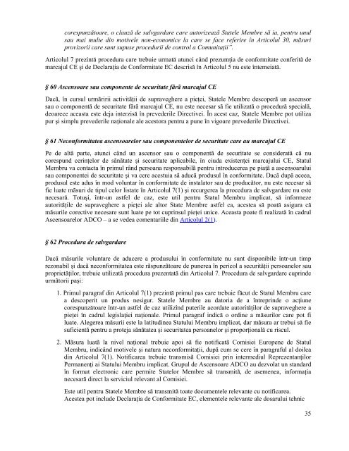 Directiva 95/16/EC referitoare la ascensoare GHID DE APLICARE