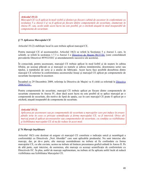 Directiva 95/16/EC referitoare la ascensoare GHID DE APLICARE