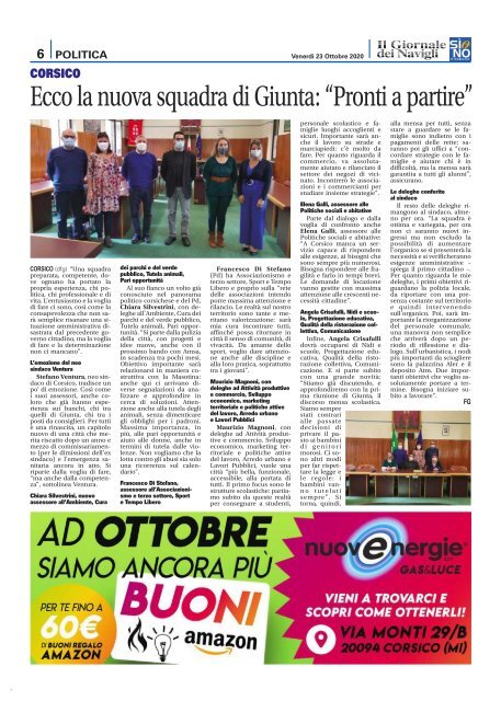 Giornale dei Navigli n. 37 - 23 ottobre 2020