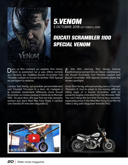 Rider Moto Magazine | Vol.3 | Octobre 2020