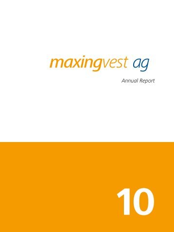 Annual Report - Maxingvest AG