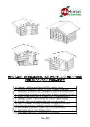 montage-, gebrauchs- und wartungsanleitung für blockbohlenhäuser