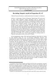 Revisiting Tarpeia's myth in Propertius (IV, 4) - Leeds International ...
