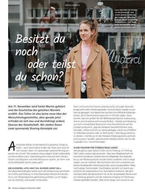 Alnatura Magazin November 2020