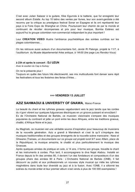 Dossier de presse 2012 - Les Suds à Arles