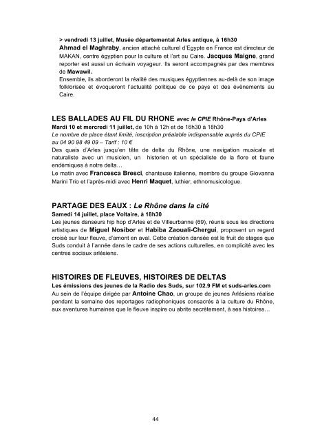 Dossier de presse 2012 - Les Suds à Arles