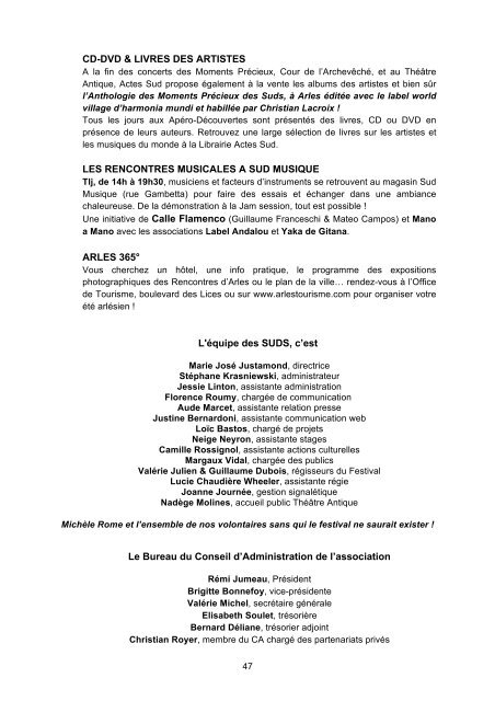 Dossier de presse 2012 - Les Suds à Arles