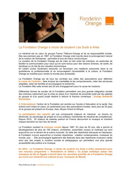 Dossier de presse 2012 - Les Suds à Arles