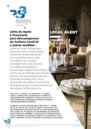 Linha de Apoio à Tesouraria para Microempresas de Turismo Covid-19 e outras medidas