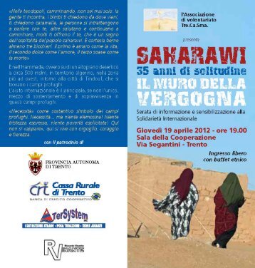 Saharawi, 35 anni di solitudine. Il muro della - Provincia autonoma ...