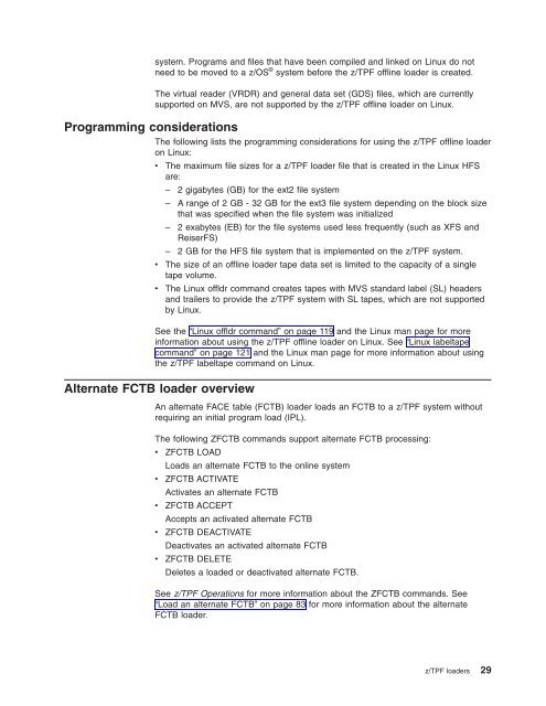 z/TPF Program Management - IBM