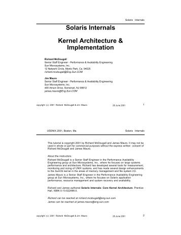 Solaris Internals Kernel Architecture & Implementation - Bad Request