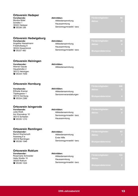Jahresbericht des DRK-Kreisverbandes Wolfenbüttel