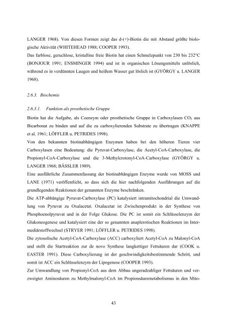 Untersuchungen zur Wirkung von Biotin auf die Klauenhornqualität ...