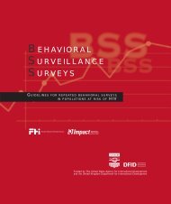 Behavioral Surveillance Surveys - FHI 360