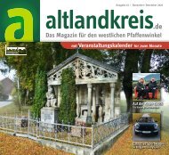 altlandkreis - Das Magazin für den westlichen Pfaffenwinkel - Ausgabe November/Dezember 2020
