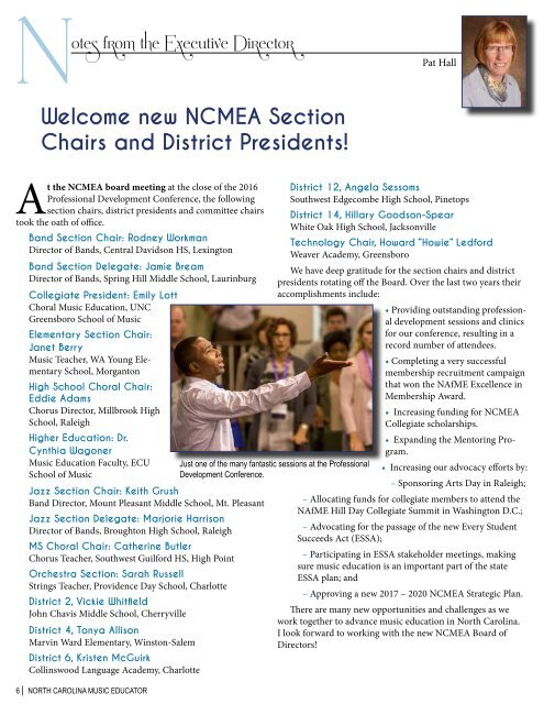 NC Music Educator Winter 2017